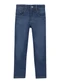 Carinhoso - Calça Slim Jeans Estonada Azul Escuro - variação: Azul
