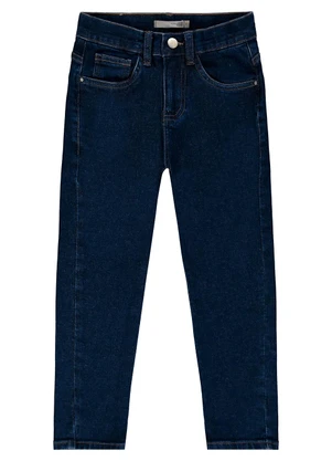 Malwee Kids - Calça Slim Jeans Moletom Azul Escuro - MALWEE KIDS