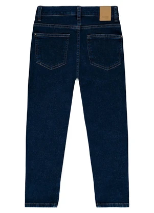 Malwee Kids - Calça Slim Jeans Moletom Azul Escuro - MALWEE KIDS