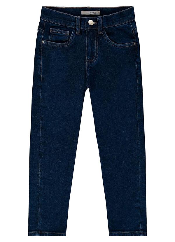 Malwee Kids - Calça Slim Jeans Moletom Azul Escuro