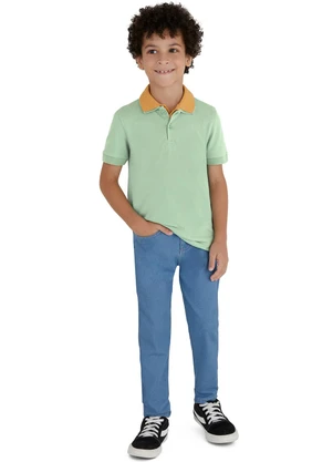 Malwee Kids - Calça Slim Jeans Moletom Azul - MALWEE KIDS