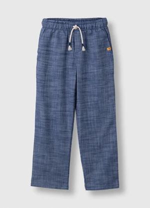 Carinhoso - Calça Slim Maquinetado Azul Escuro - CARINHOSO