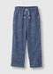 Carinhoso - Calça Slim Maquinetado Bege - variação: Azul Escuro