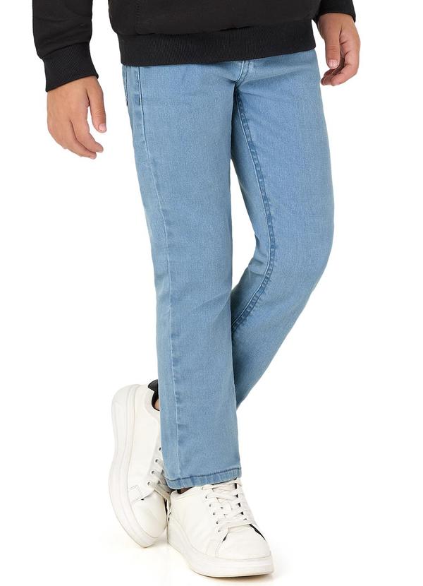 Malwee Kids - Calça Slim Moletom Jeans MeninoAzul
