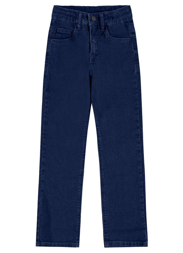 Malwee Kids - Calça Slim Moletom Jeans Menino Azul