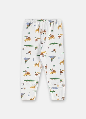 Up Baby - Calça Suedine Punho Estampado - UP BABY