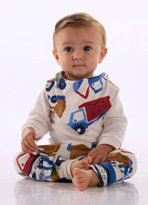 Up Baby - Calça Suedine Punho Estampado - UP BABY