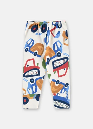 Up Baby - Calça Suedine Punho Estampado - UP BABY