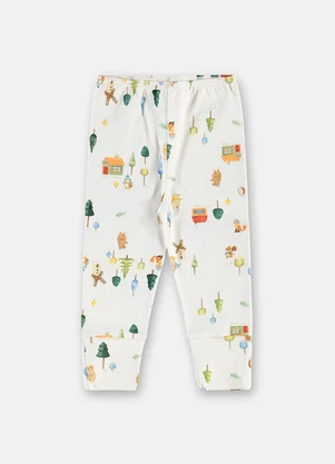 Up Baby - Calça Suedine Punho Estampado - UP BABY