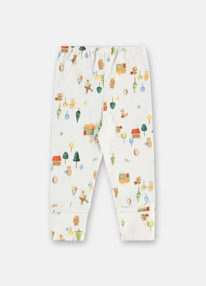 Up Baby - Calça Suedine Punho Estampado - UP BABY