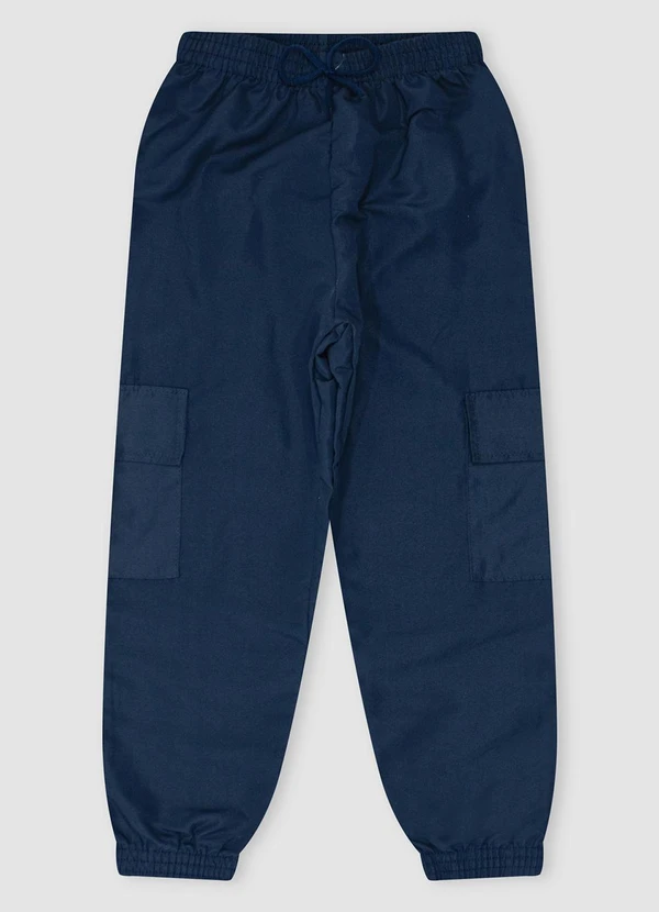 Turminha - Calça Tactel Cargo Azul 3