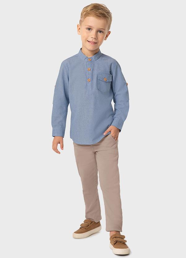 Carinhoso - Calça Taupe Chino em Sarja