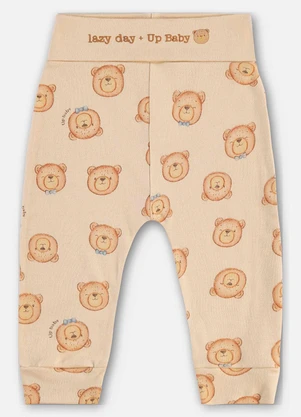 Up Baby - Calça Unissex Bebê Suedine Bege - UP BABY