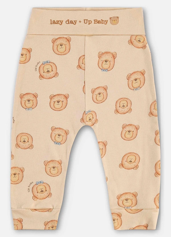 Up Baby - Calça Unissex Bebê Suedine Bege 2