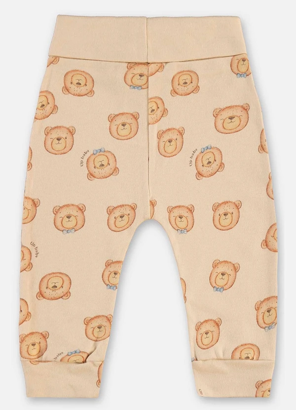 Up Baby - Calça Unissex Bebê Suedine Bege 3