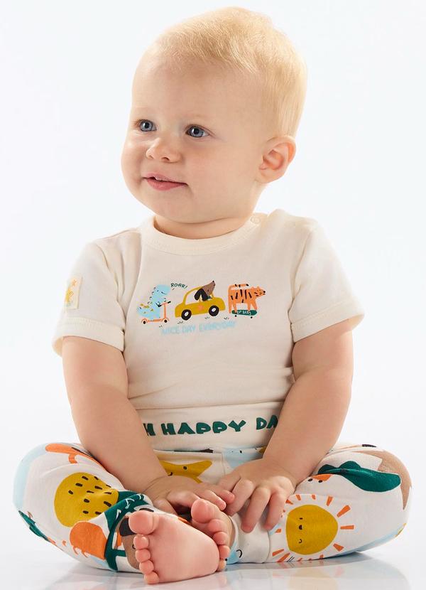Up Baby - Calça Unissex Bebê Suedine Laranja