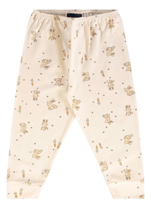 Guloseima - Calça Unissex para Bebê em Suedine Bege