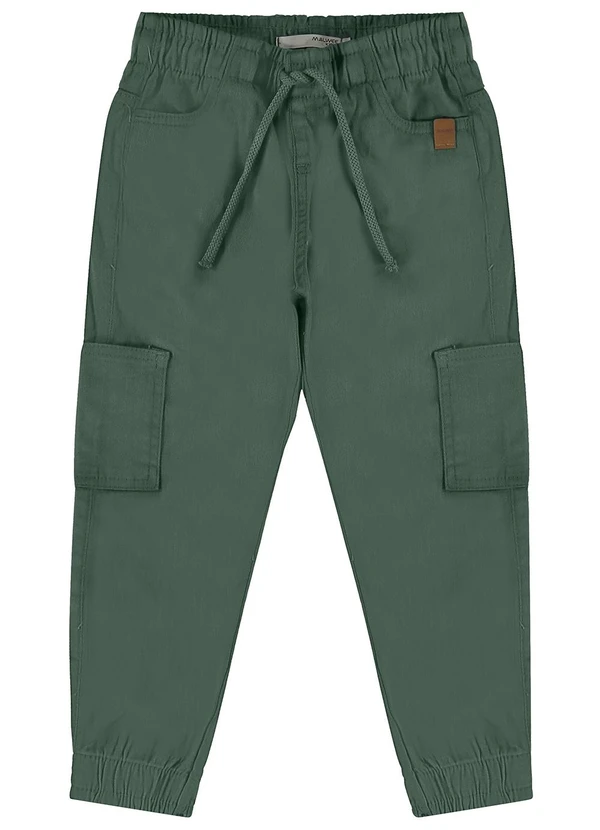 Malwee Kids - Calça Verde Esmeralda Jogger em Sarja Menino 1