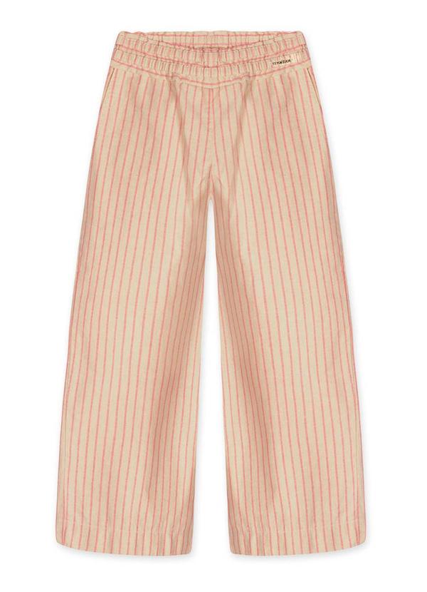 Marisol - Calça Wide Leg Listrada Infantil Feminina Rosa