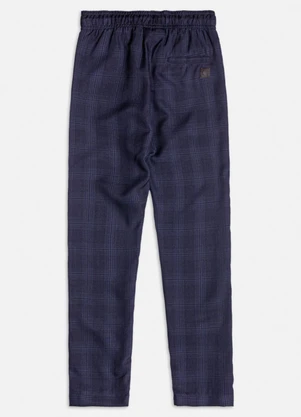 Youccie - Calça Xadrez Azul Casual Azul - YOUCCIE