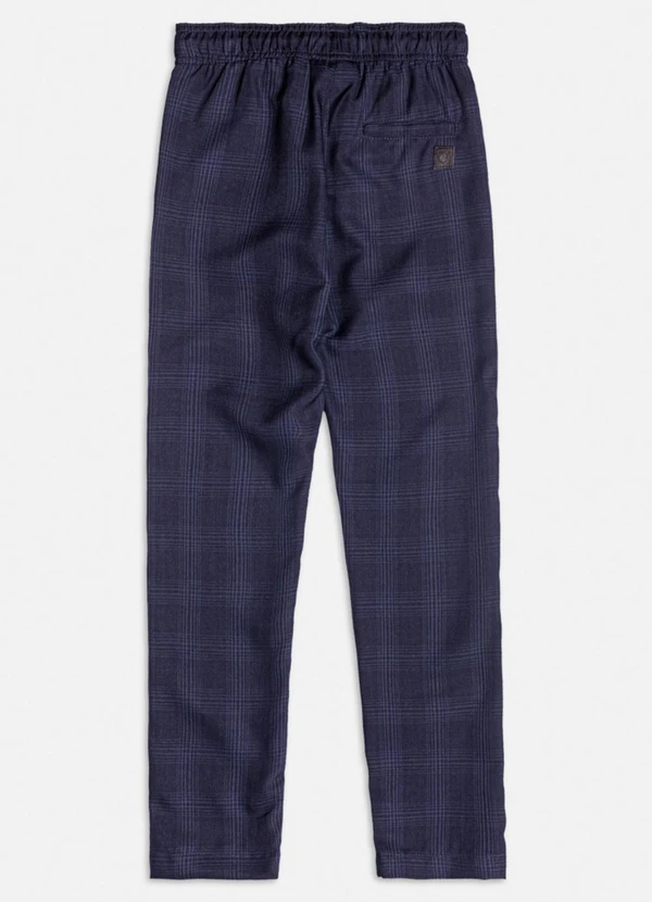 Youccie - Calça Xadrez Azul Casual Azul 2