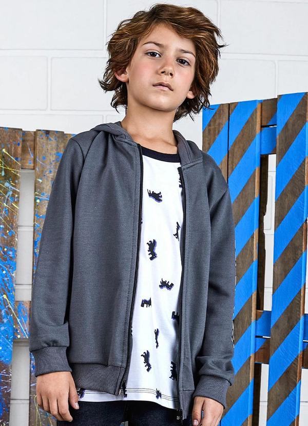 Youccie - Camiseta Manga Curta com Estampa Branco