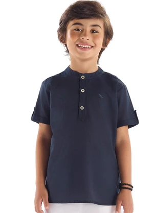 Bata Infantil em Algodão Quimby Azul - QUIMBY