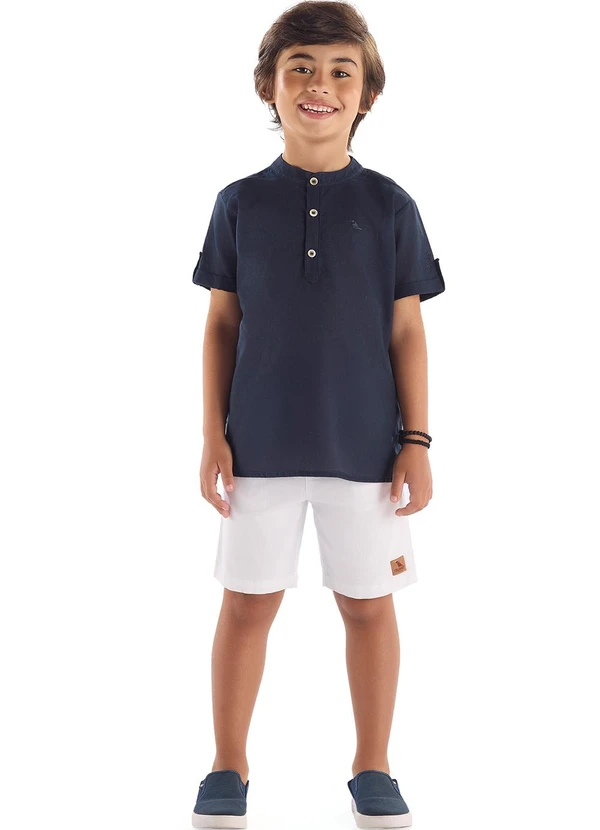 Quimby - Bata Infantil em Algodão Azul 2