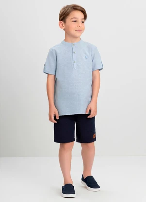 Bata Infantil Texturizada para Menino Quimby Azul - QUIMBY