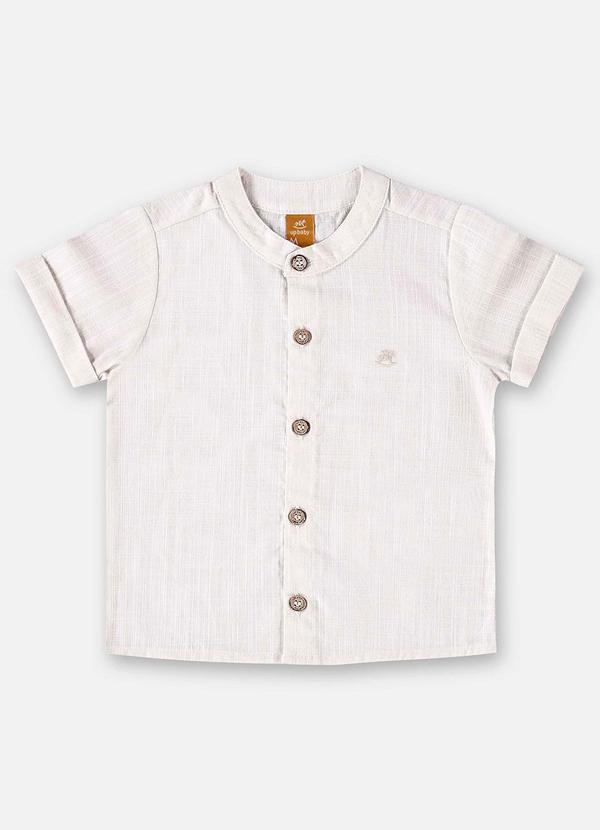 Up Baby - Bata Manga Curta para Bebê Menino Cinza