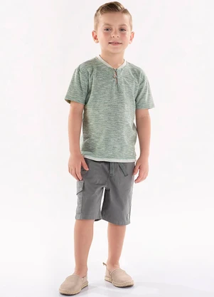 Up Baby - Bata para Menino em Malha Flamê Verde - UP BABY