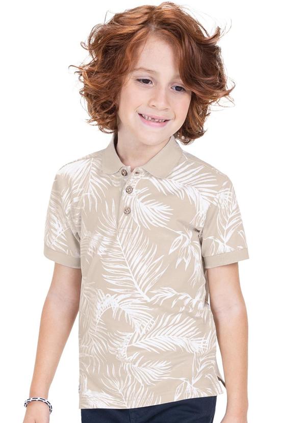 Camila Polo Infantil em Cotton Bege - Trick Nick