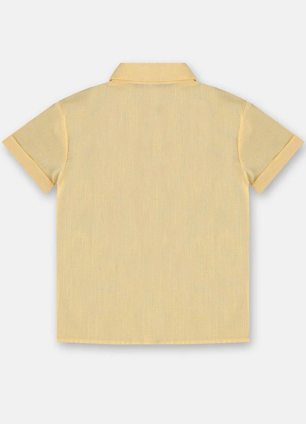 Up Baby - Camisa em Algodão Voil para Menino Amarelo 4