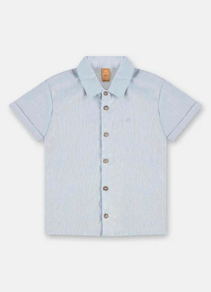 Camisa em Algodão Voil para Menino Up Baby Azul - UP BABY