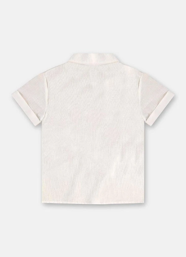 Up Baby - Camisa em Algodão Voil para Menino Branco 4