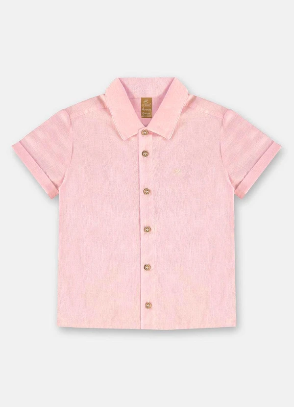 Up Baby - Camisa em Algodão Voil para Menino Rosa 3