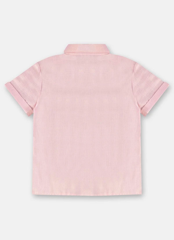 Up Baby - Camisa em Algodão Voil para Menino Rosa 4