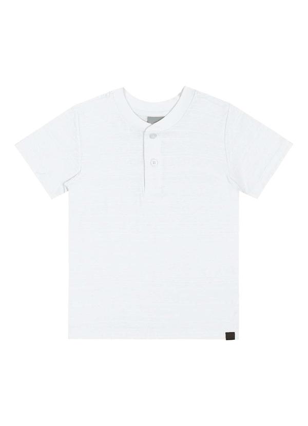 Quimby - Camisa em Malha Flamê para Menino Branco