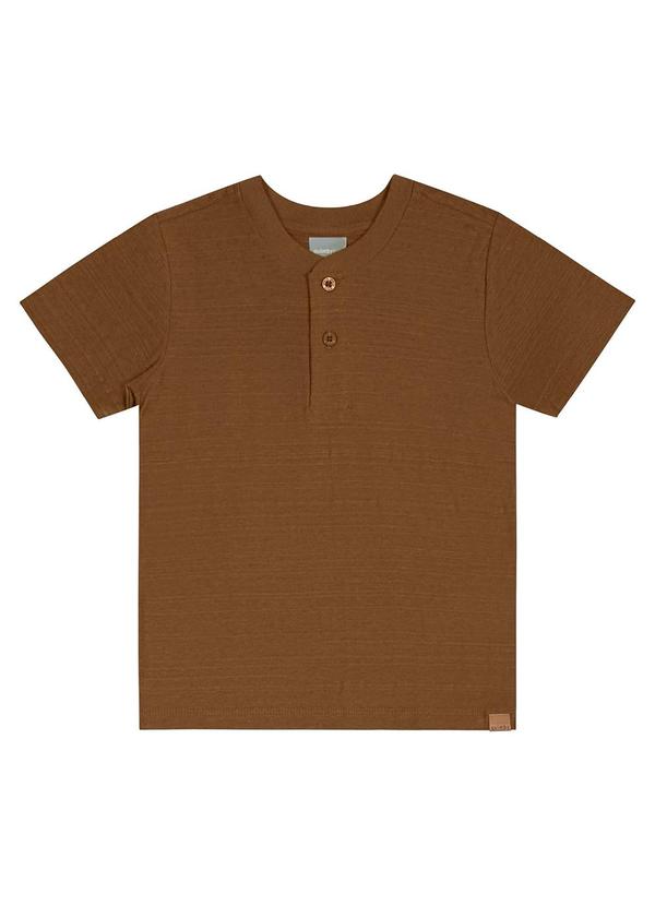 Quimby - Camisa em Malha Flamê para Menino Marrom