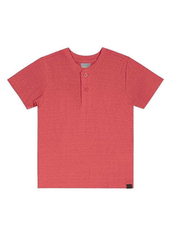 Quimby - Camisa em Malha Flamê para Menino Vermelho