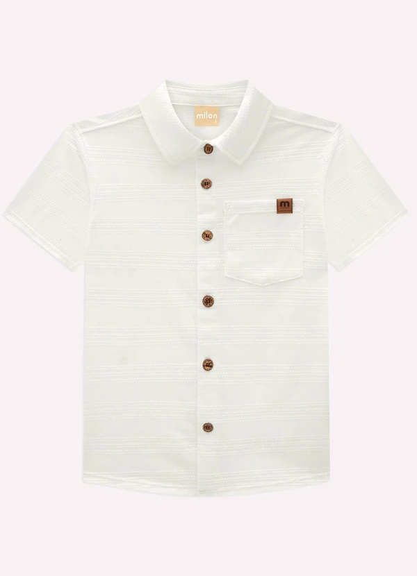 Milon - Camisa em Meia Malha com Bolso Off White