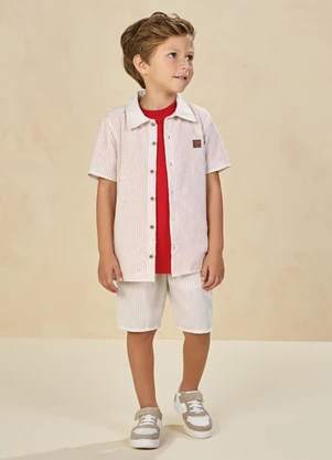 Ioluig - Camisa em Tecido Eco Bosque Bege - IOLUIG