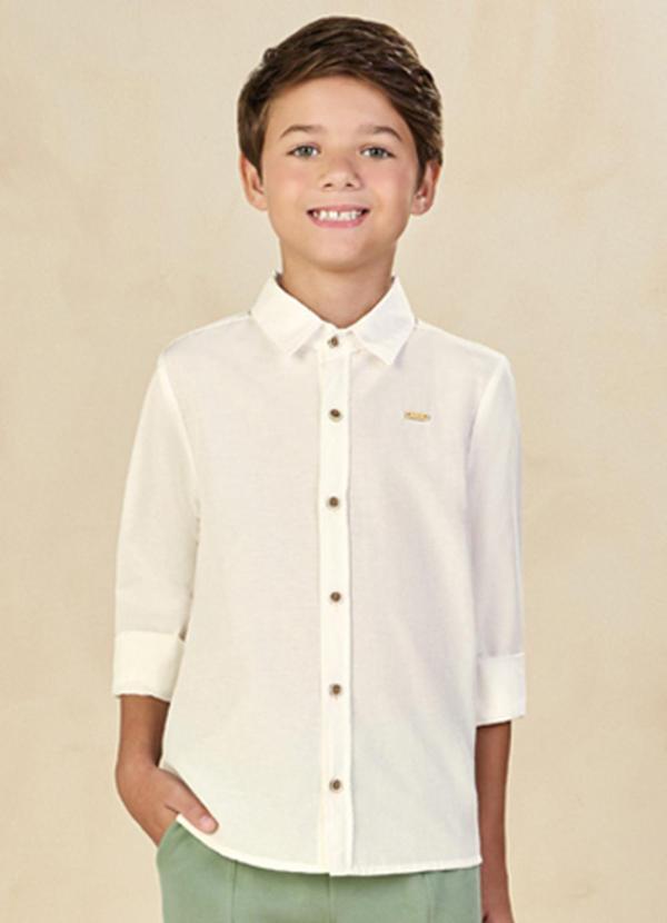 Ioluig - Camisa em Tecido Plano Cielo Bege