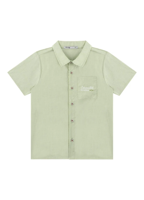 Ioluig - Camisa em Tricoline Fil a Fil Firense Verde