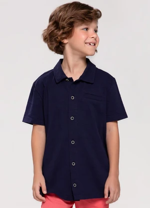 Trick Nick - Camisa Infantil com Botões Azul - TRICK NICK