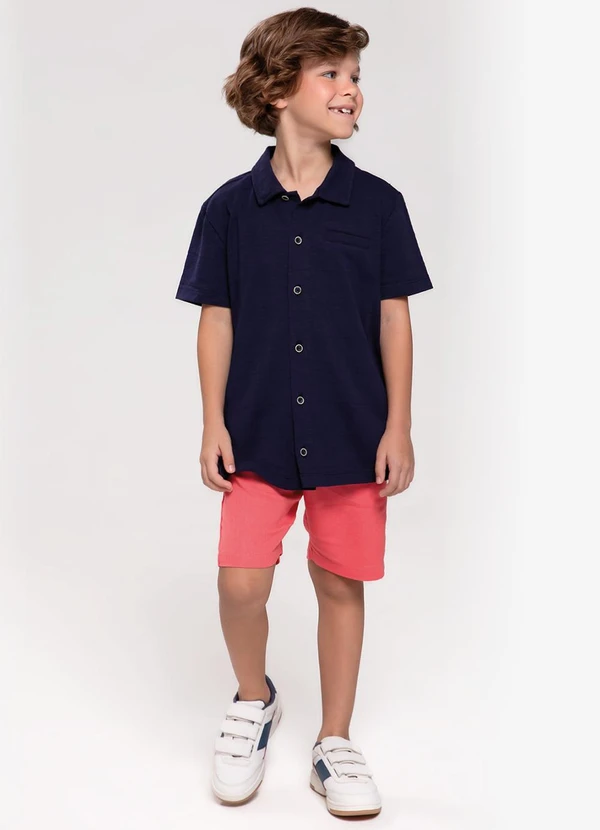 Trick Nick - Camisa Infantil com Botões Azul 3