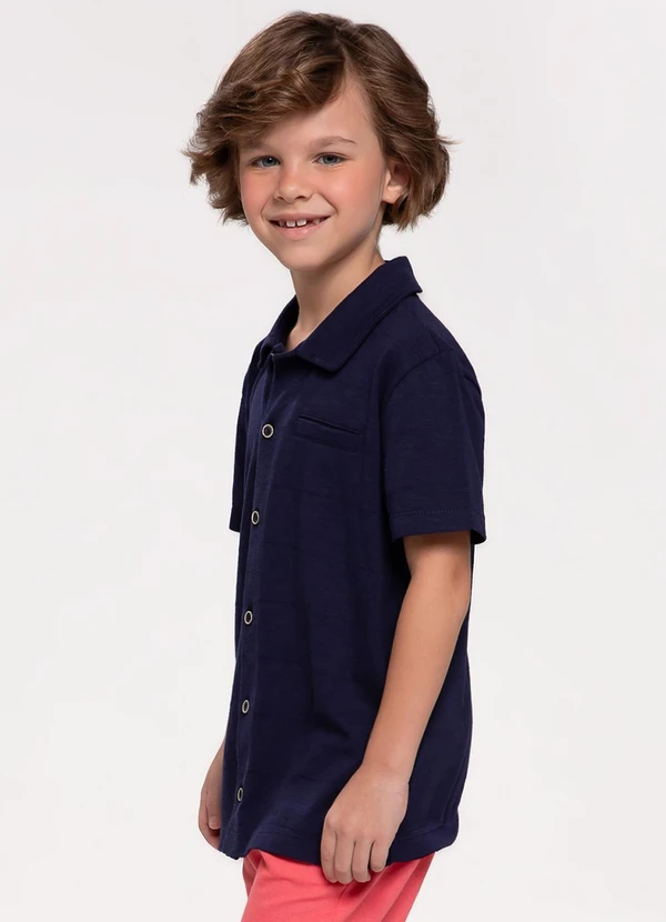 Trick Nick - Camisa Infantil com Botões Azul 4