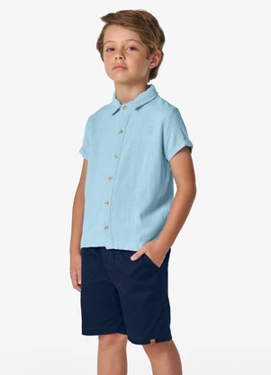Trick Nick - Camisa Infantil com Botões Azul - TRICK NICK