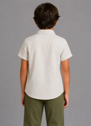Trick Nick - Camisa Infantil com Botões Bege - TRICK NICK