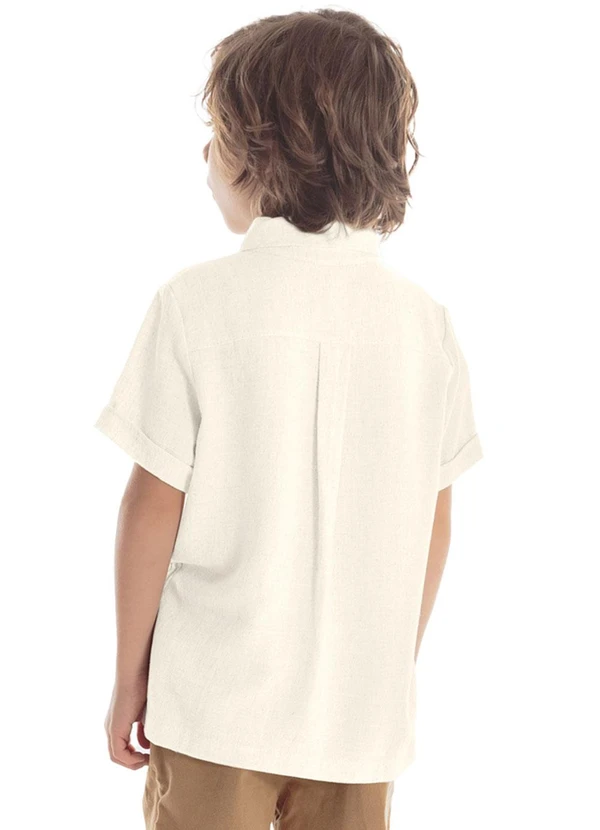 Trick Nick - Camisa Infantil com Botões Bege 2